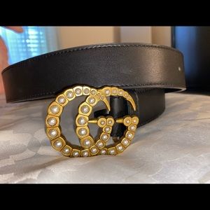 Interlocking Pearl Gucci Belt